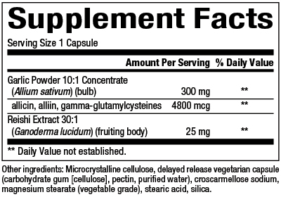 slide 2 of 2, Natural Factors Super Strength Garlic + Reishi Dietary Supplement, 1 ct