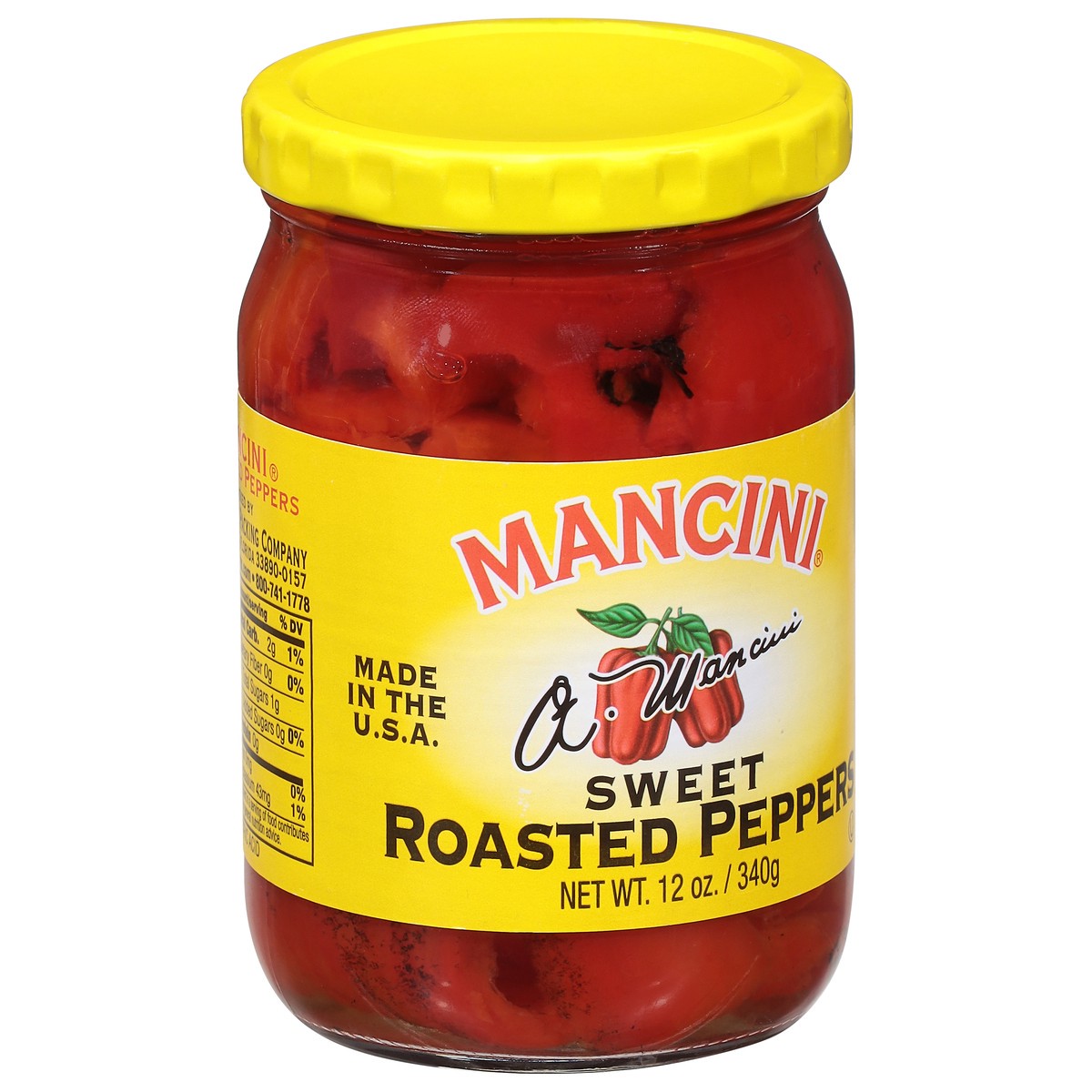 slide 9 of 9, Mancini Roasted Red Peppers, 12 oz