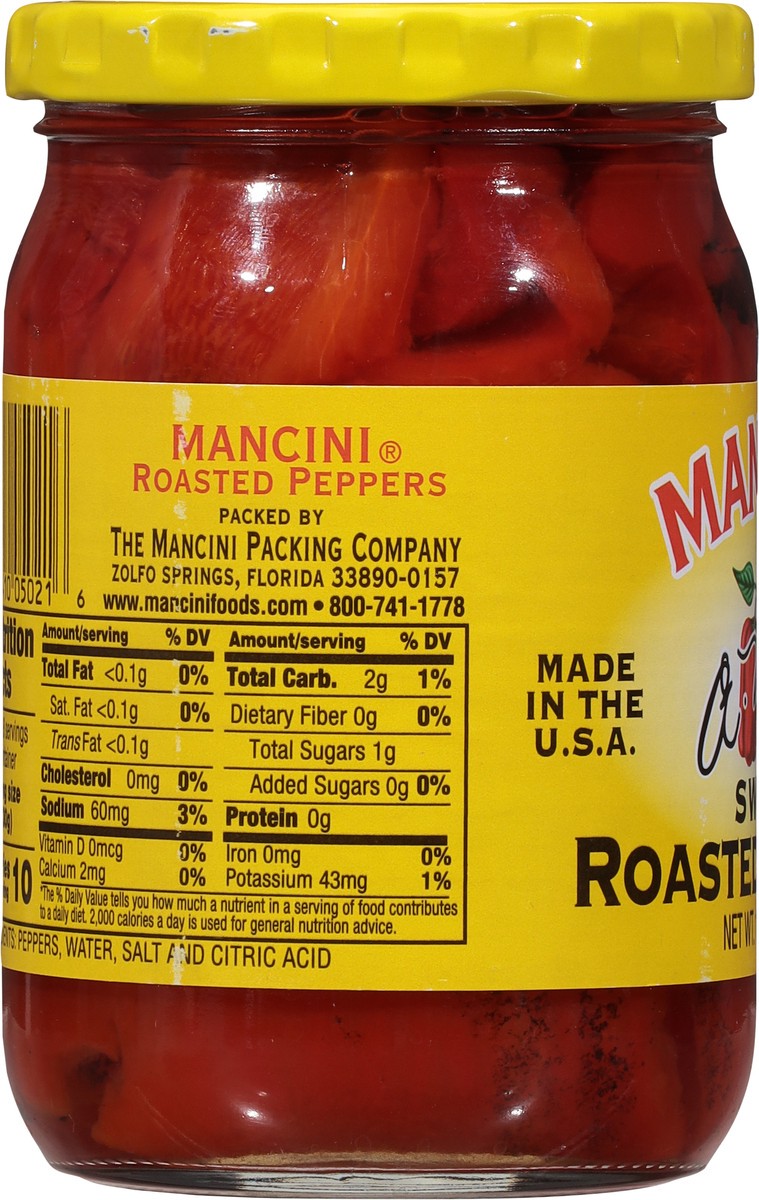 slide 2 of 9, Mancini Roasted Red Peppers, 12 oz