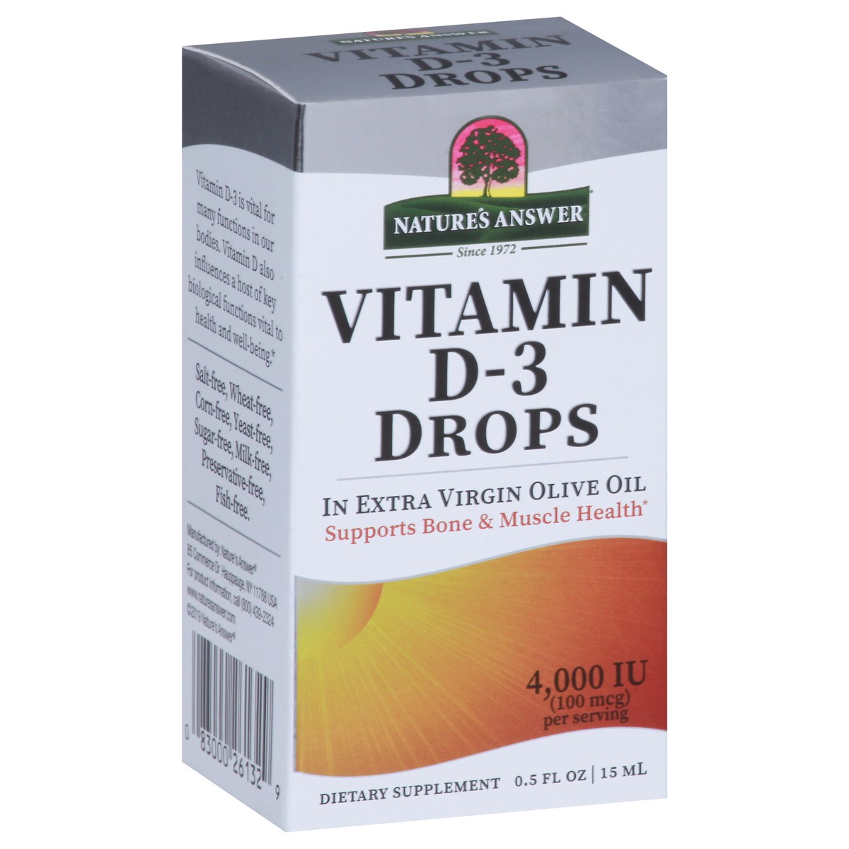 slide 2 of 10, Nature's Answer Vitamin D3, 4000 IU, Drops, 15 ml