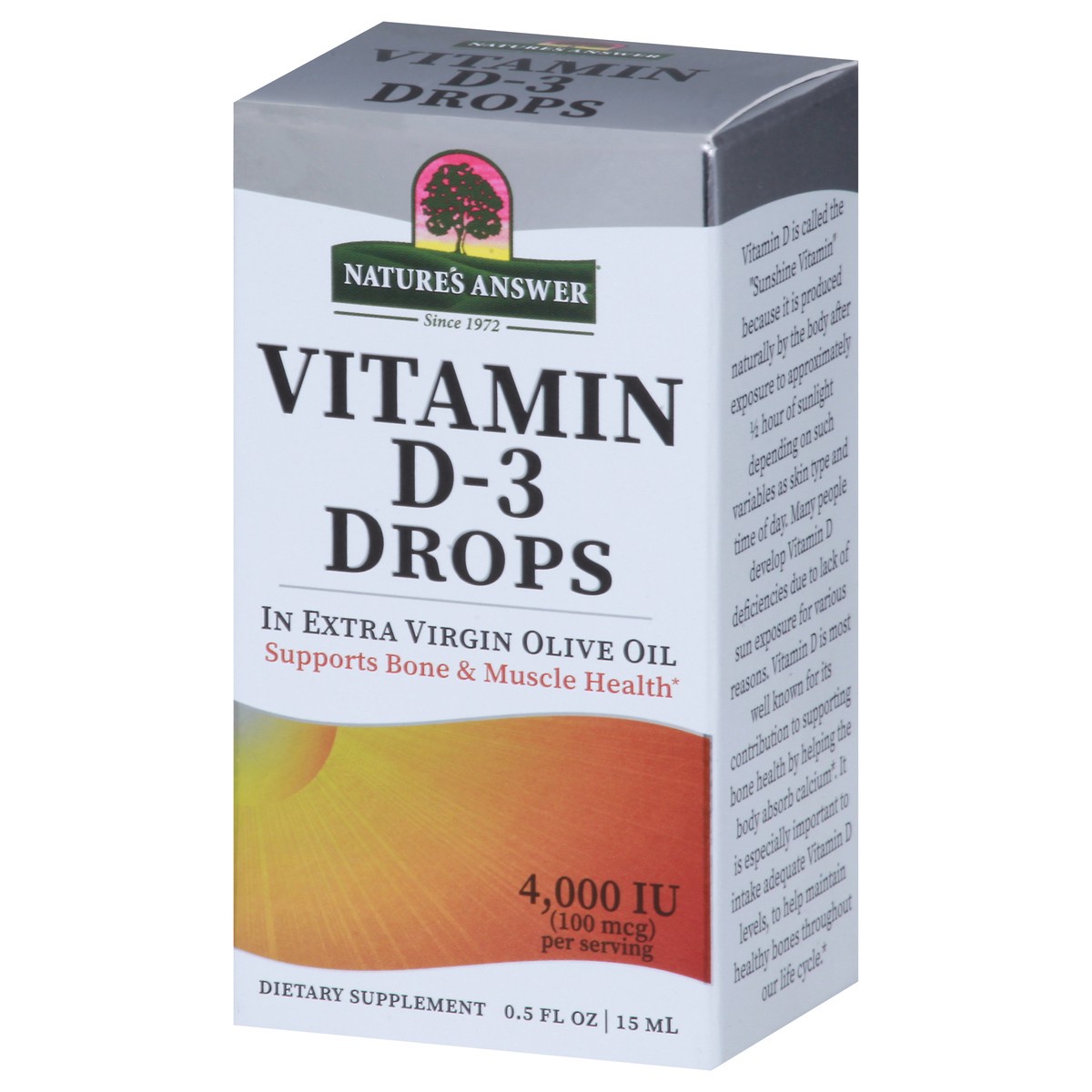 slide 3 of 10, Nature's Answer Vitamin D3, 4000 IU, Drops, 15 ml