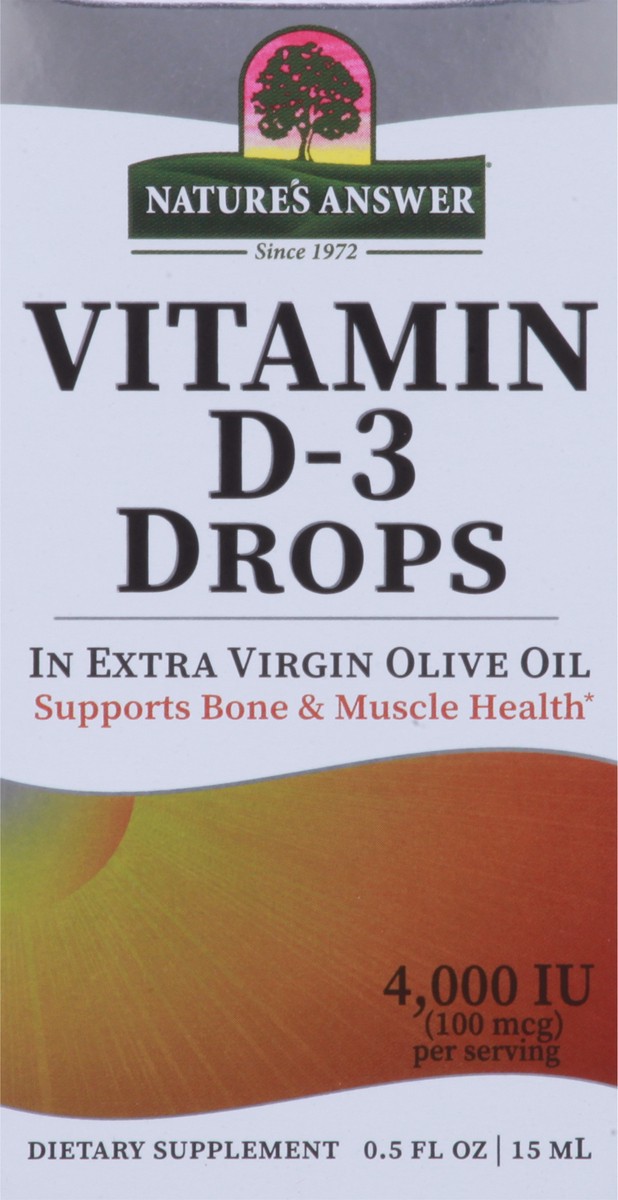 slide 8 of 10, Nature's Answer Vitamin D3, 4000 IU, Drops, 15 ml