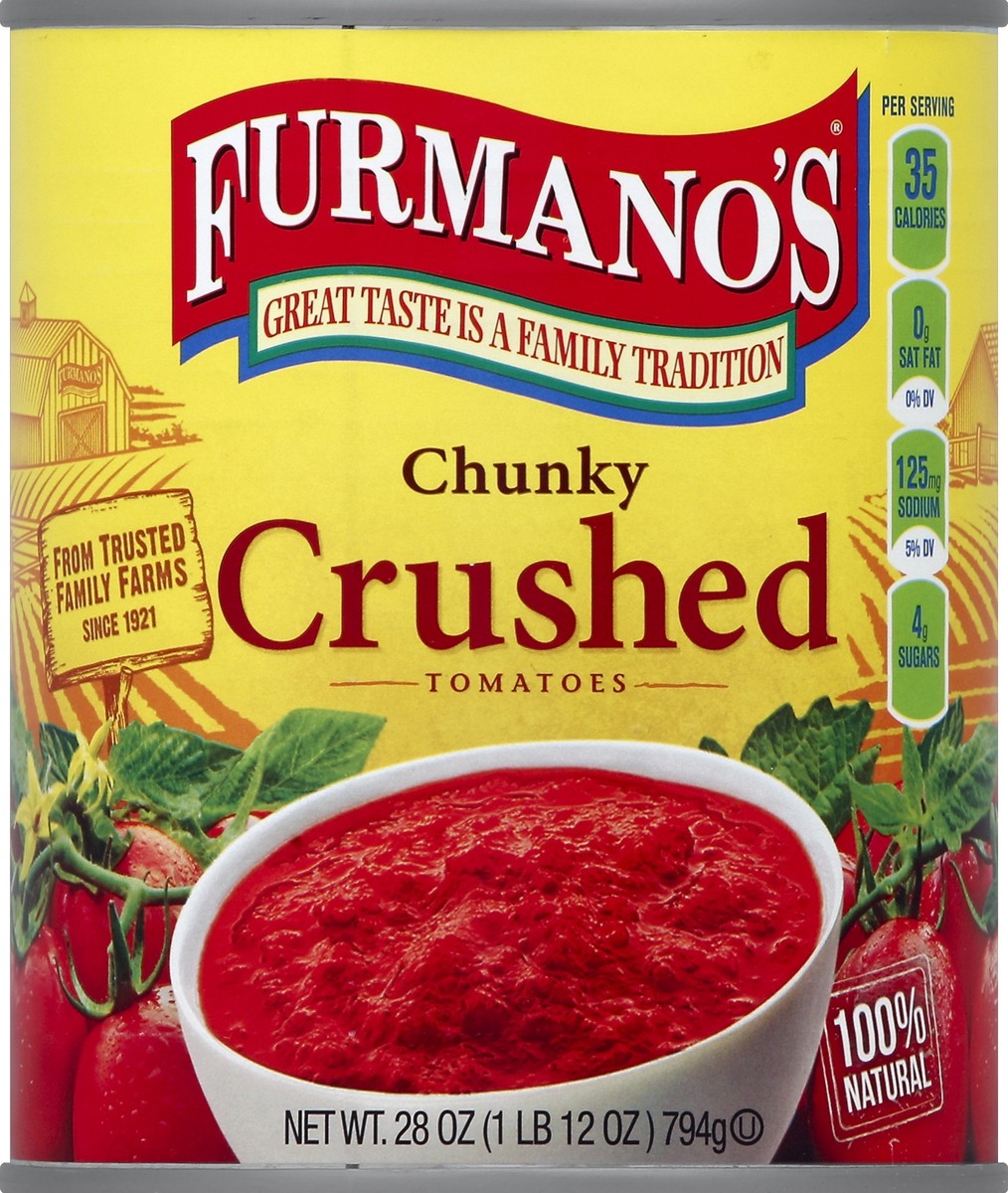 slide 2 of 2, Furmano's Chunky Crushed Tomatoes, 28 oz