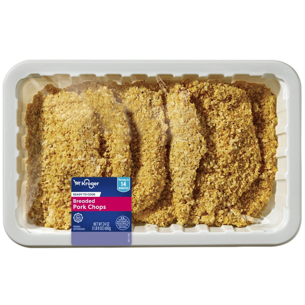 slide 2 of 2, Kroger® Breaded Pork Chops, 24 oz