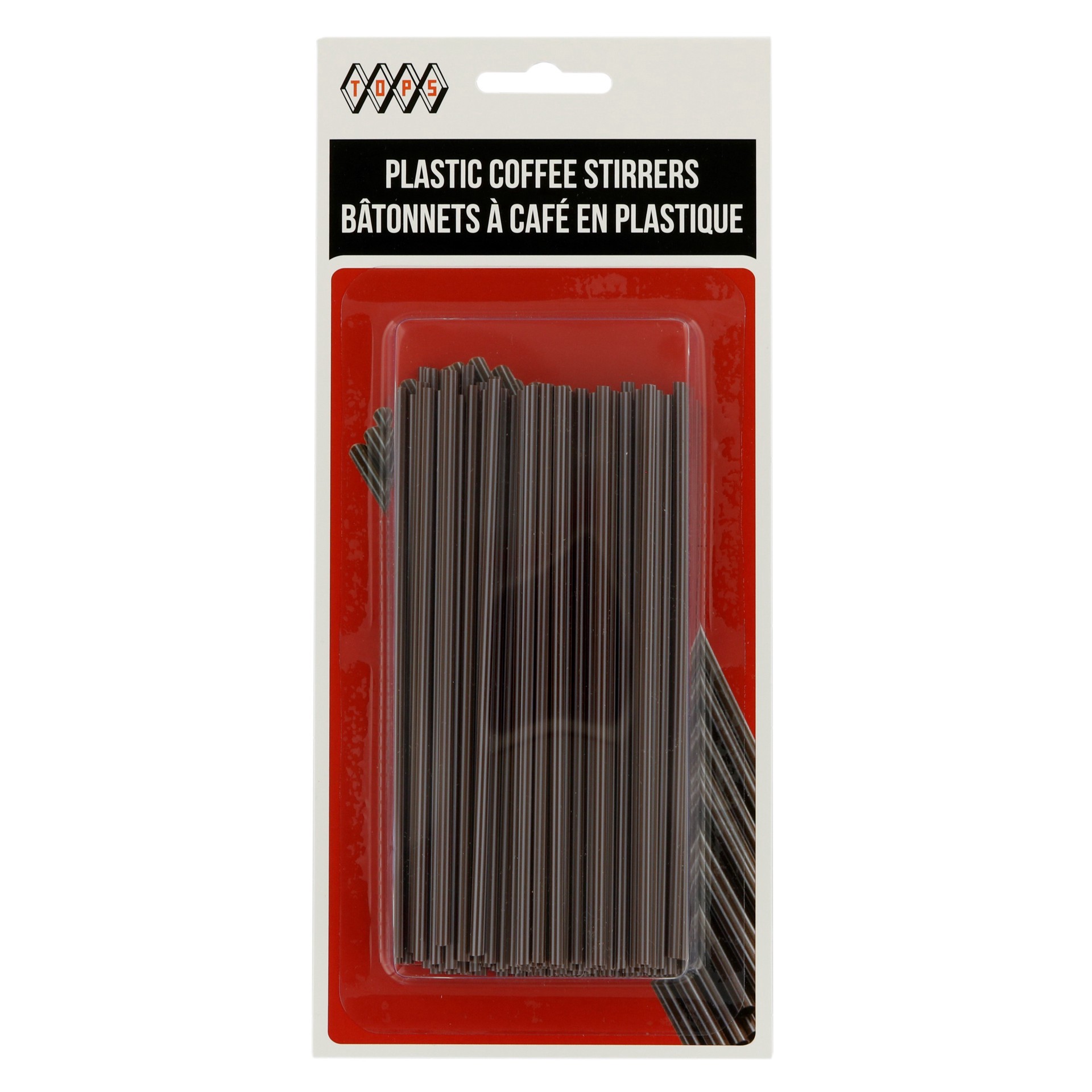 slide 1 of 1, TOPS Disposable Plastic Coffee Stirrers, 100 ct