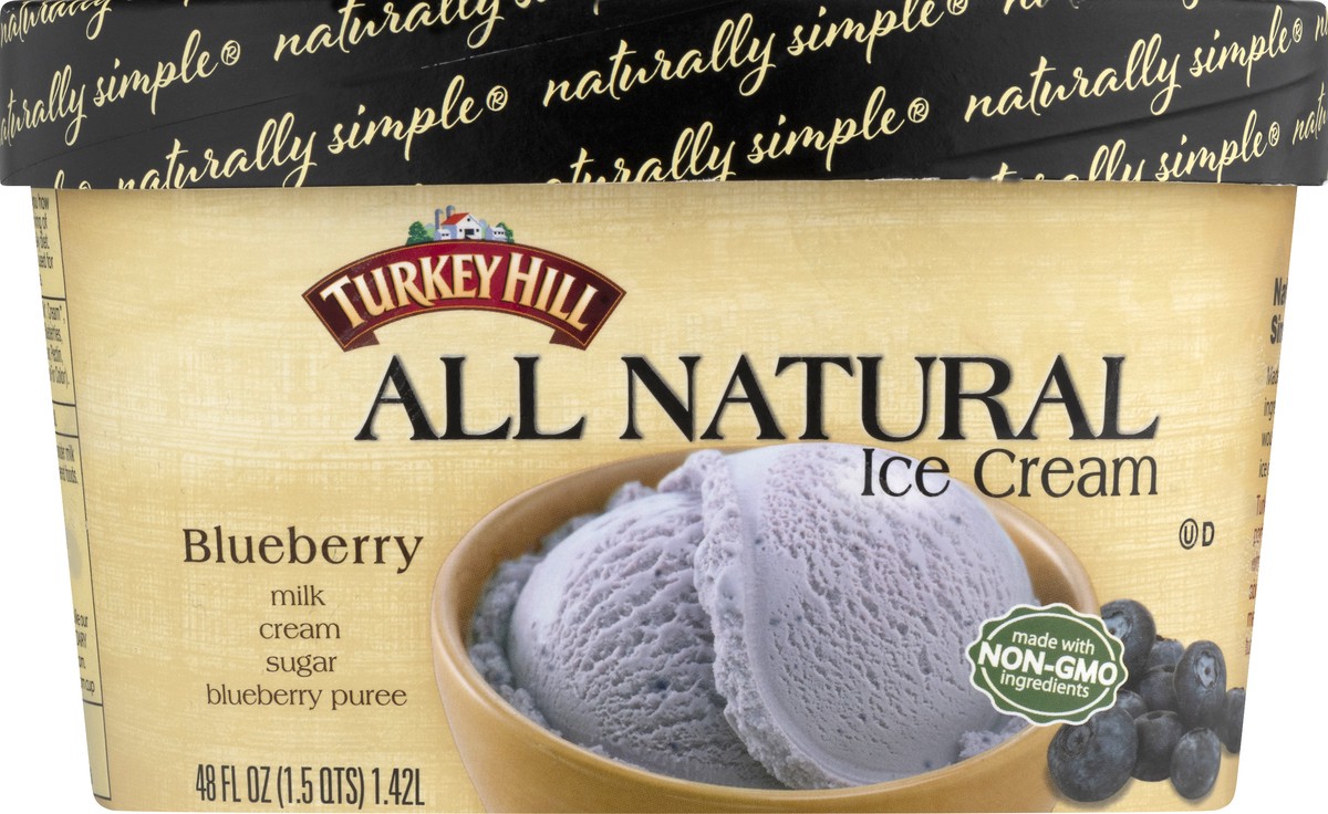 slide 2 of 11, Turkey Hill All Natural Blueberry Ice Cream 48 oz, 48 fl oz