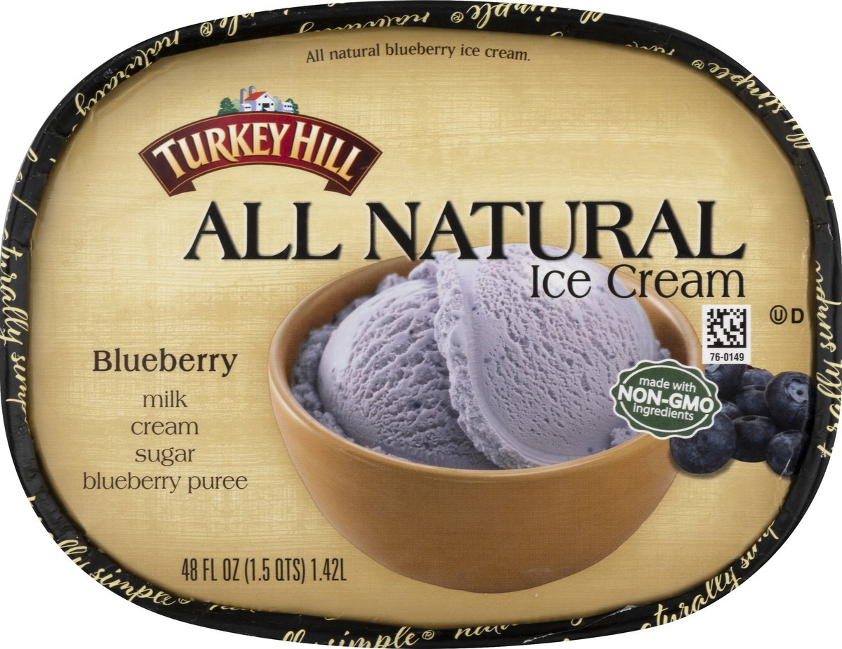 slide 6 of 11, Turkey Hill All Natural Blueberry Ice Cream 48 oz, 48 fl oz