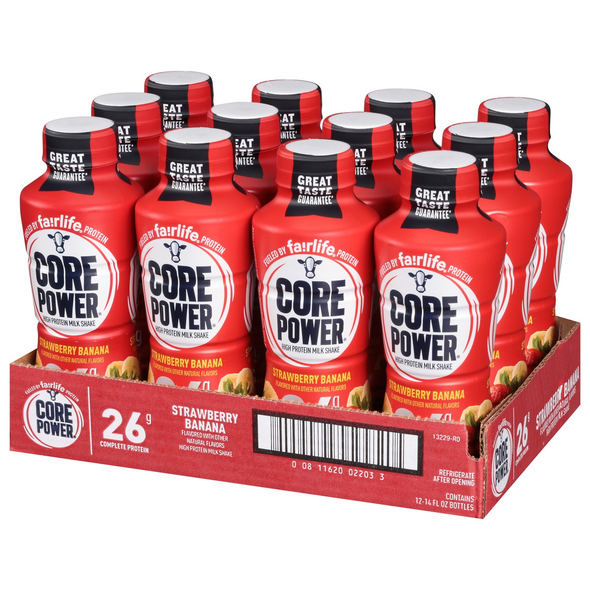 slide 12 of 13, Core Power Strwberry Banana, 12/11.5