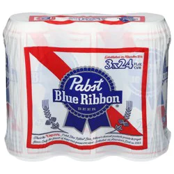 Pabst Blue Ribbon Beer - 3 x 24 fl oz Cans