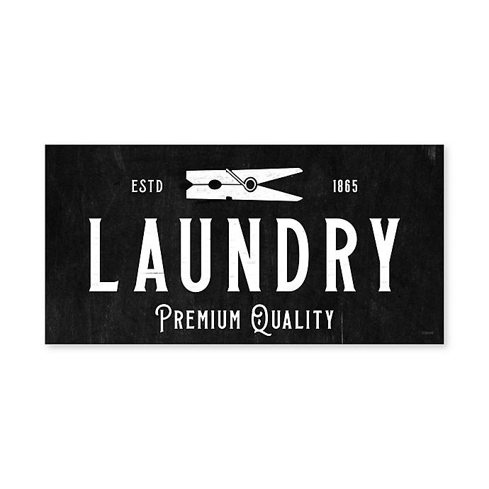 slide 1 of 2, Artissimo Designs Laundry Sign Printed Canvas Wall Art, 30 in x 15 in