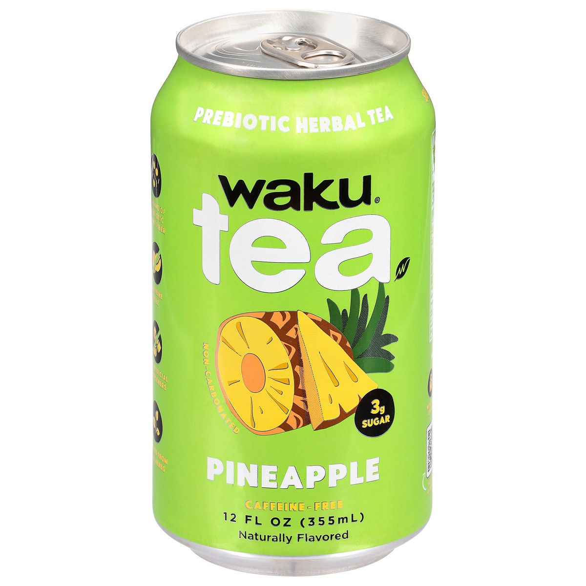 slide 3 of 4, Waku Caffeine-Free Prebiotic Pineapple Herbal Tea 12 fl oz, 