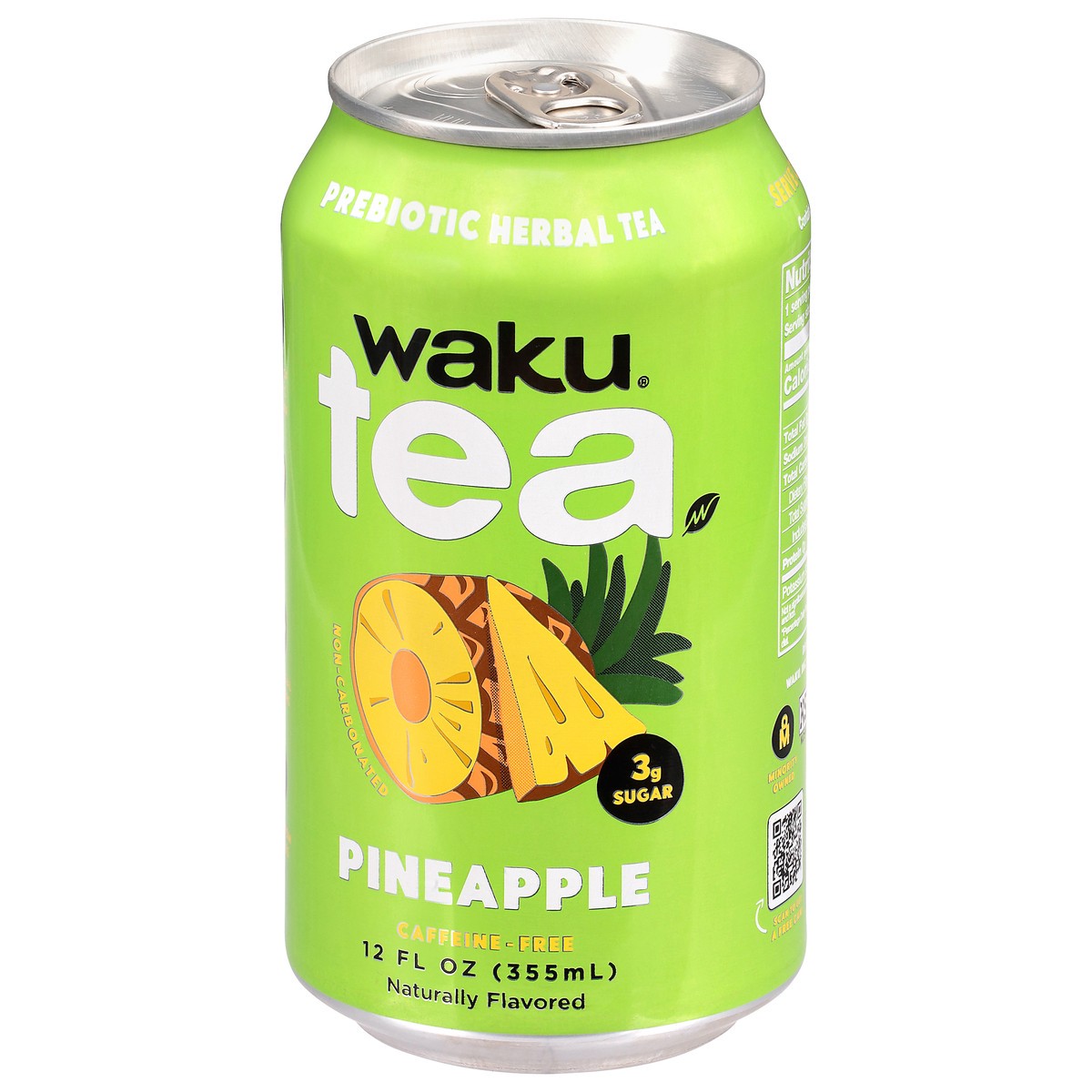 slide 4 of 4, Waku Caffeine-Free Prebiotic Pineapple Herbal Tea 12 fl oz, 