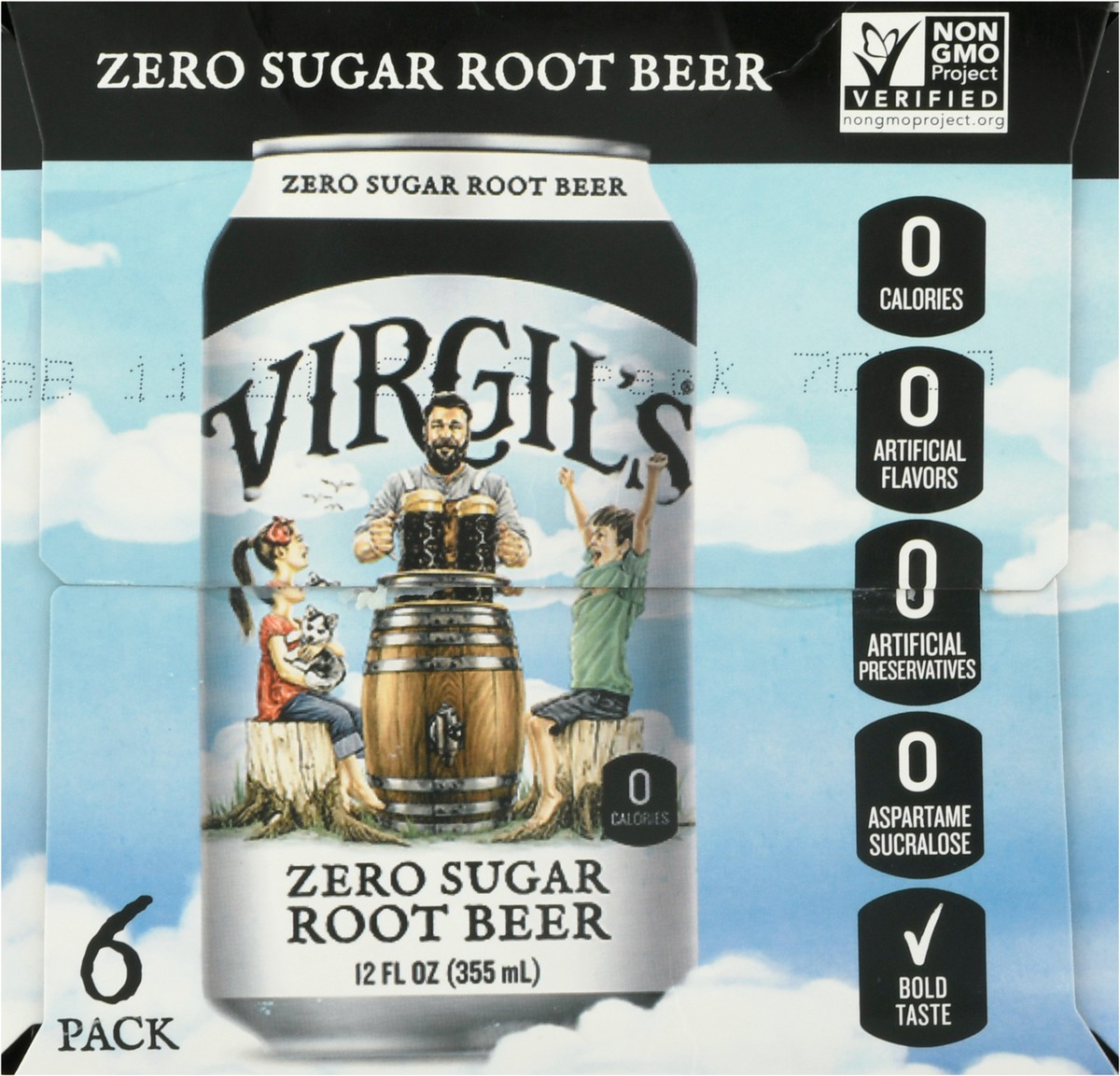 slide 8 of 9, Virgil's 6 Pack Zero Sugar Root Beer 6 ea, 6 ct