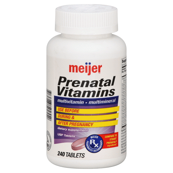slide 1 of 1, Meijer Prenatal Vitamin, 240 ct