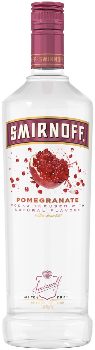 slide 1 of 4, Smirnoff Pomegranate Vodka, 1 l