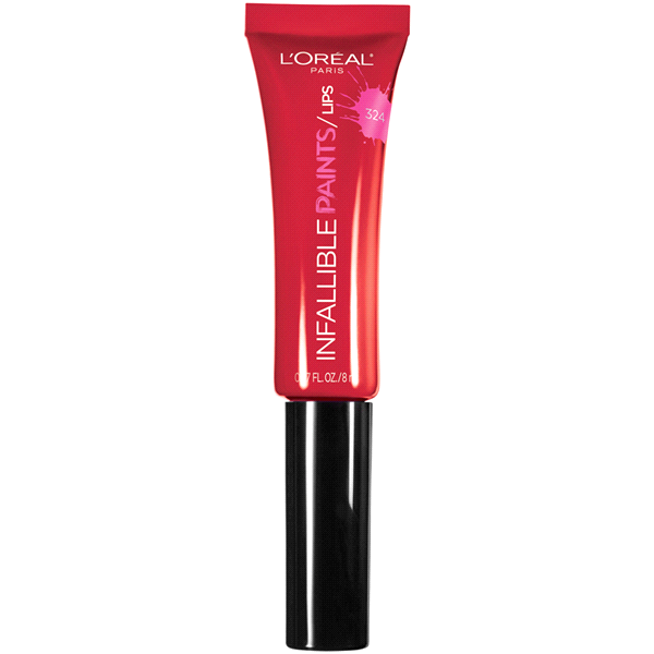 slide 1 of 1, L'Oréal Paris Infallible Lip Paints 324 DIY Red, 0.27 oz