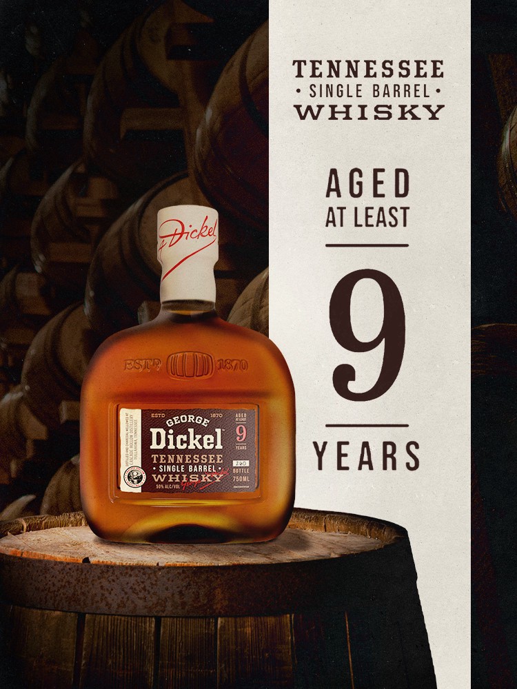 slide 4 of 8, George Dickel Single Barrel Aged 9 Years Tennessee Whisky, 750 mL, 750 ml