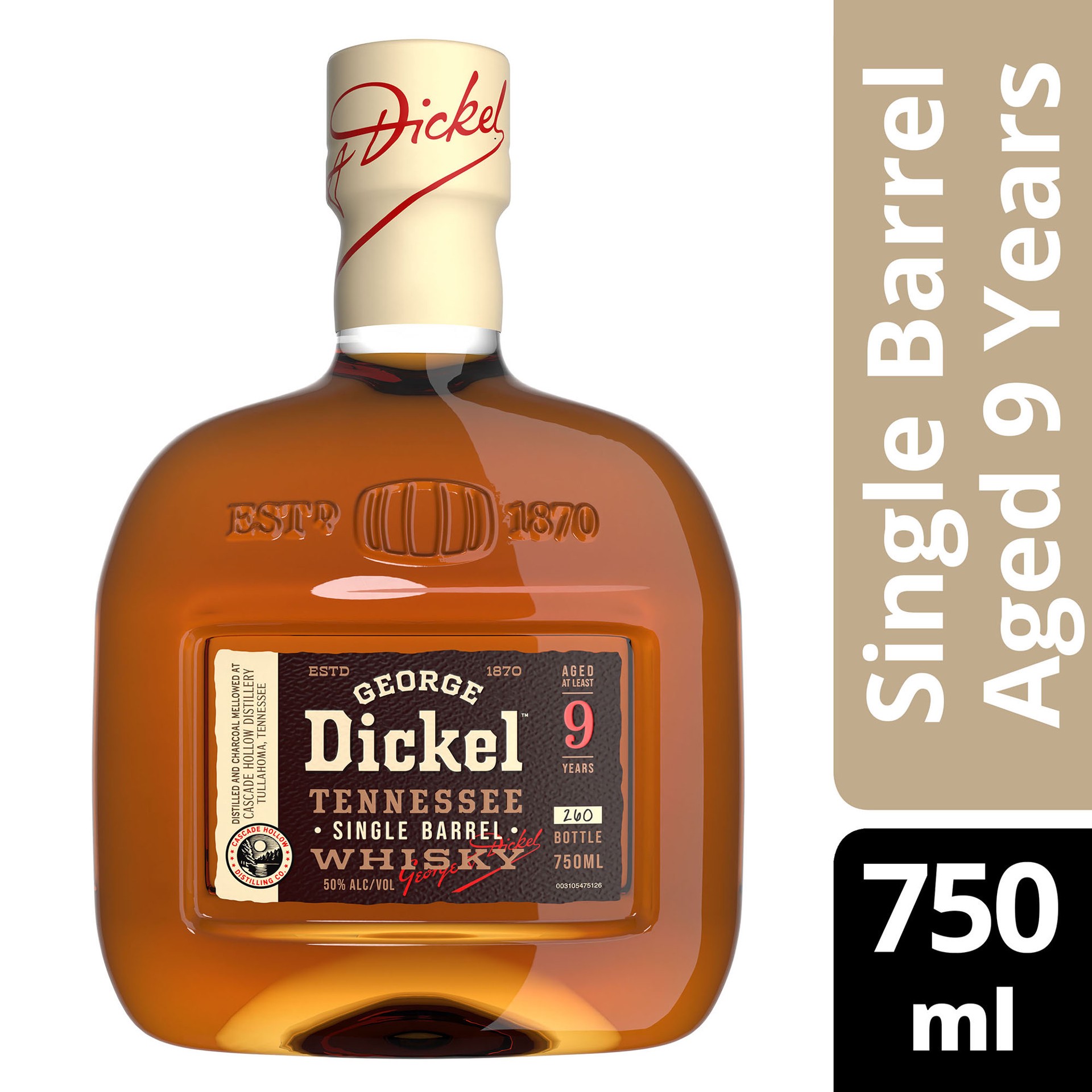 slide 5 of 8, George Dickel Single Barrel Aged 9 Years Tennessee Whisky, 750 mL, 750 ml