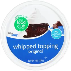 Food Club Original Whipped Topping 8 oz