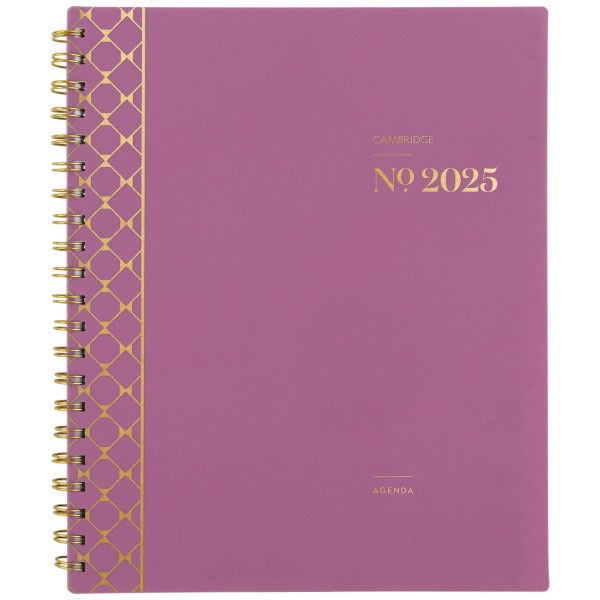 slide 1 of 9, 2025 Cambridge Workstyle Balance Weekly/Monthly Planner, 8-1/2"" X 11"", Red Violet, January To December, 1 ct