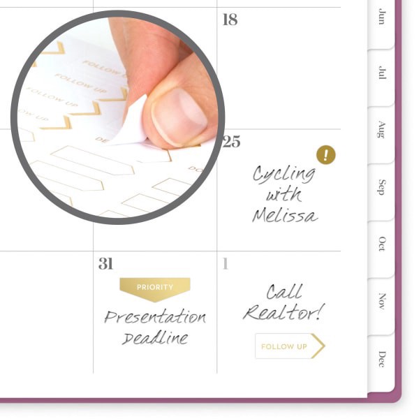 slide 9 of 9, 2025 Cambridge Workstyle Balance Weekly/Monthly Planner, 8-1/2"" X 11"", Red Violet, January To December, 1 ct