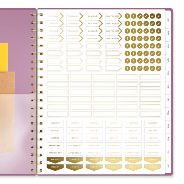 slide 6 of 9, 2025 Cambridge Workstyle Balance Weekly/Monthly Planner, 8-1/2"" X 11"", Red Violet, January To December, 1 ct