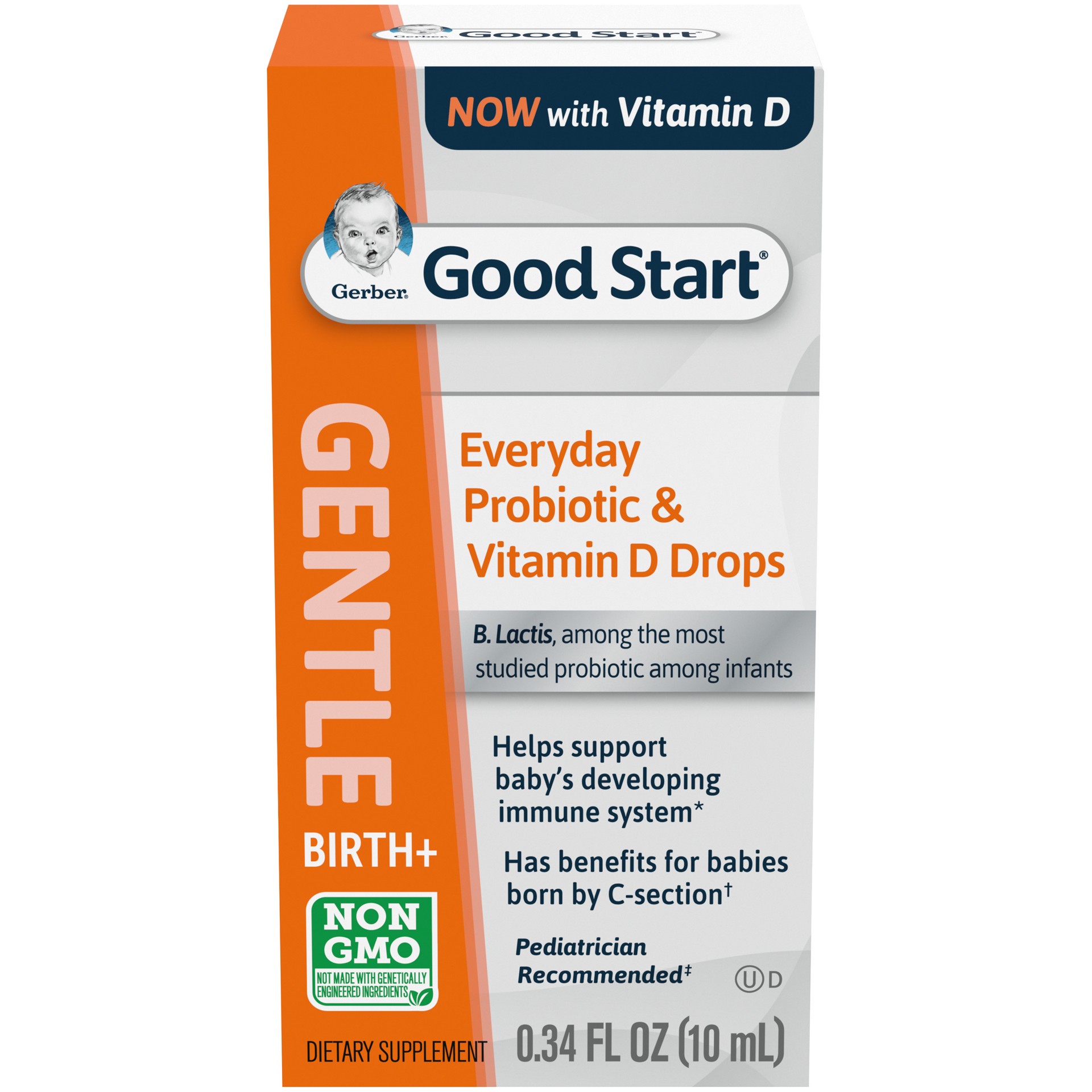 slide 1 of 5, Gerber Gentle Everyday Probiotic Supplement Drops, 0.34 fl oz