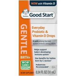 Good Start Gentle Everyday Vitamin D Baby Probiotic Drops, 0.34 fl oz Box
