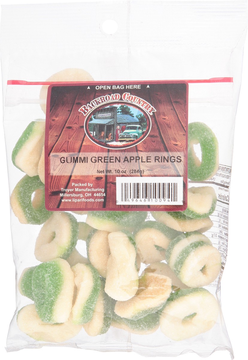 slide 4 of 11, Backroad Country Green Apple Gummi Rings 10 oz, 10 oz