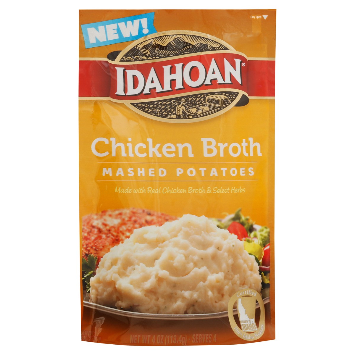 slide 2 of 9, Idahoan Chicken Broth Mashed Potatoes 4 oz, 4 oz