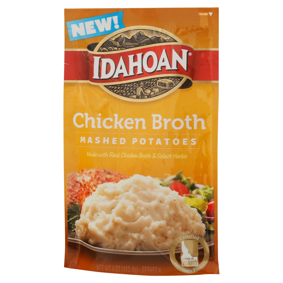 slide 3 of 9, Idahoan Chicken Broth Mashed Potatoes 4 oz, 4 oz