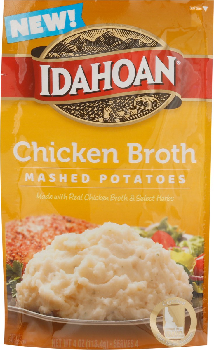 slide 5 of 9, Idahoan Chicken Broth Mashed Potatoes 4 oz, 4 oz