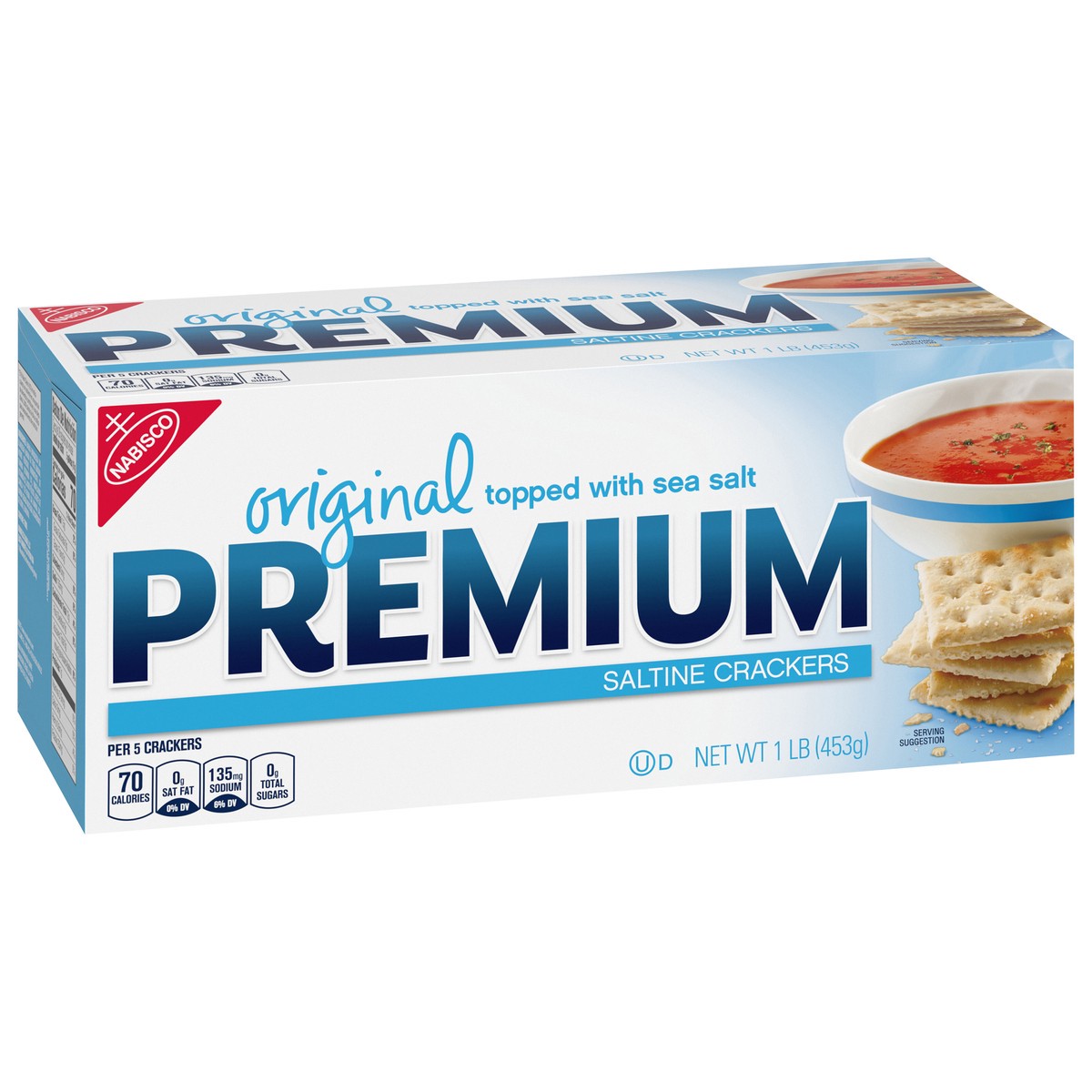 slide 6 of 9, Premium Original Saltine Crackers, Lunch Snacks- 16 oz, 16 oz