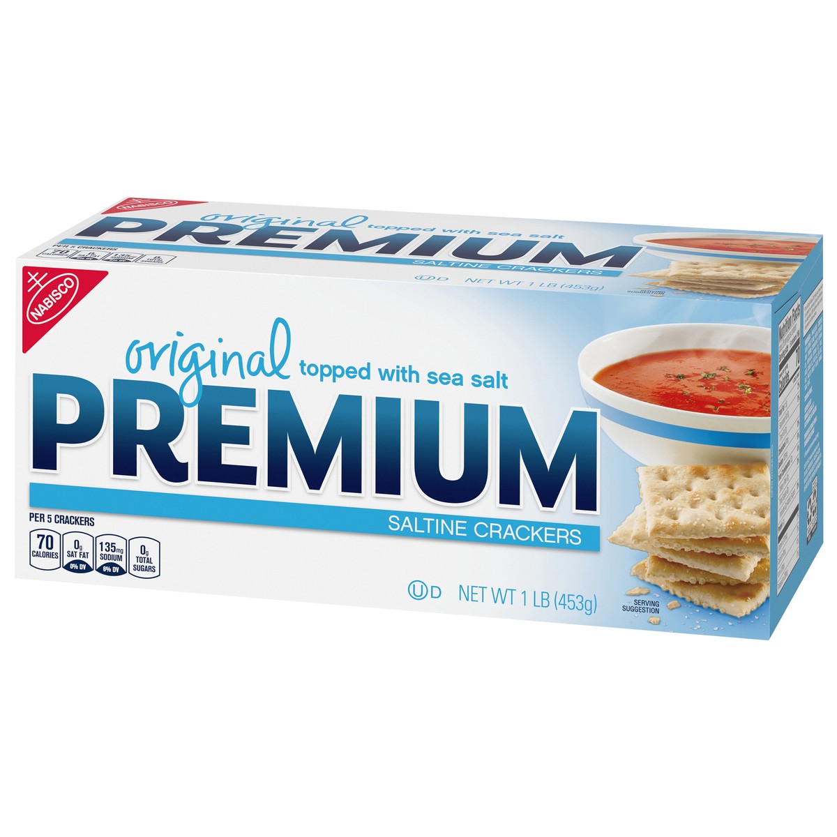 slide 5 of 9, Premium Original Saltine Crackers, Lunch Snacks- 16 oz, 16 oz