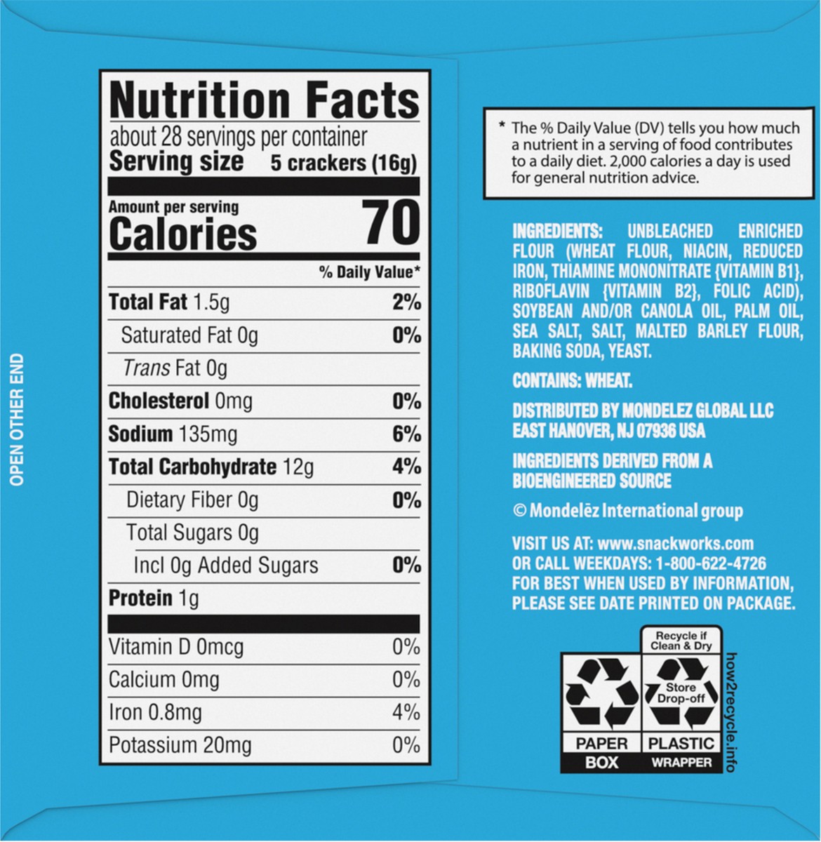 slide 9 of 9, Premium Original Saltine Crackers, Lunch Snacks- 16 oz, 16 oz