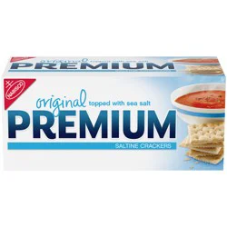Premium Original Saltine Crackers, Lunch Snacks- 16 oz