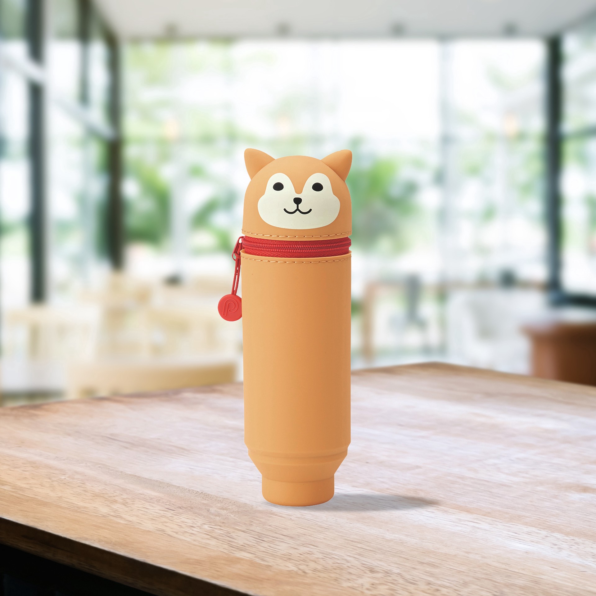 slide 2 of 2, Itoya Punilabo 9" Stand Up Silicone Animal Pen Case, 8.875 in x 2.5 in x 2.5 in