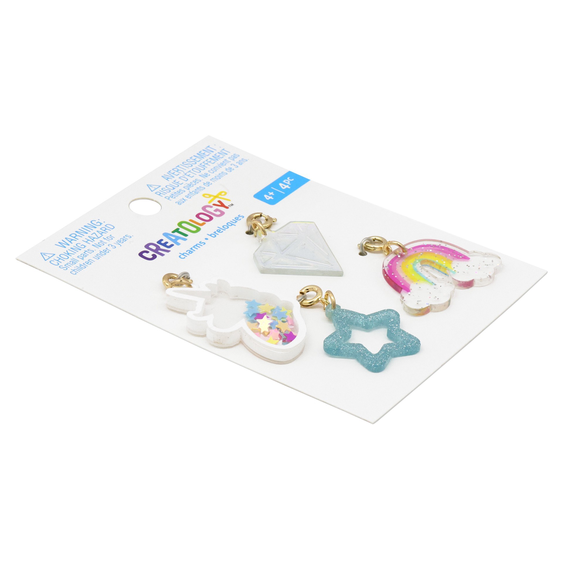 slide 2 of 3, Unicorn, Rainbow, Diamond & Star Charms By Creatology, 0.87 in