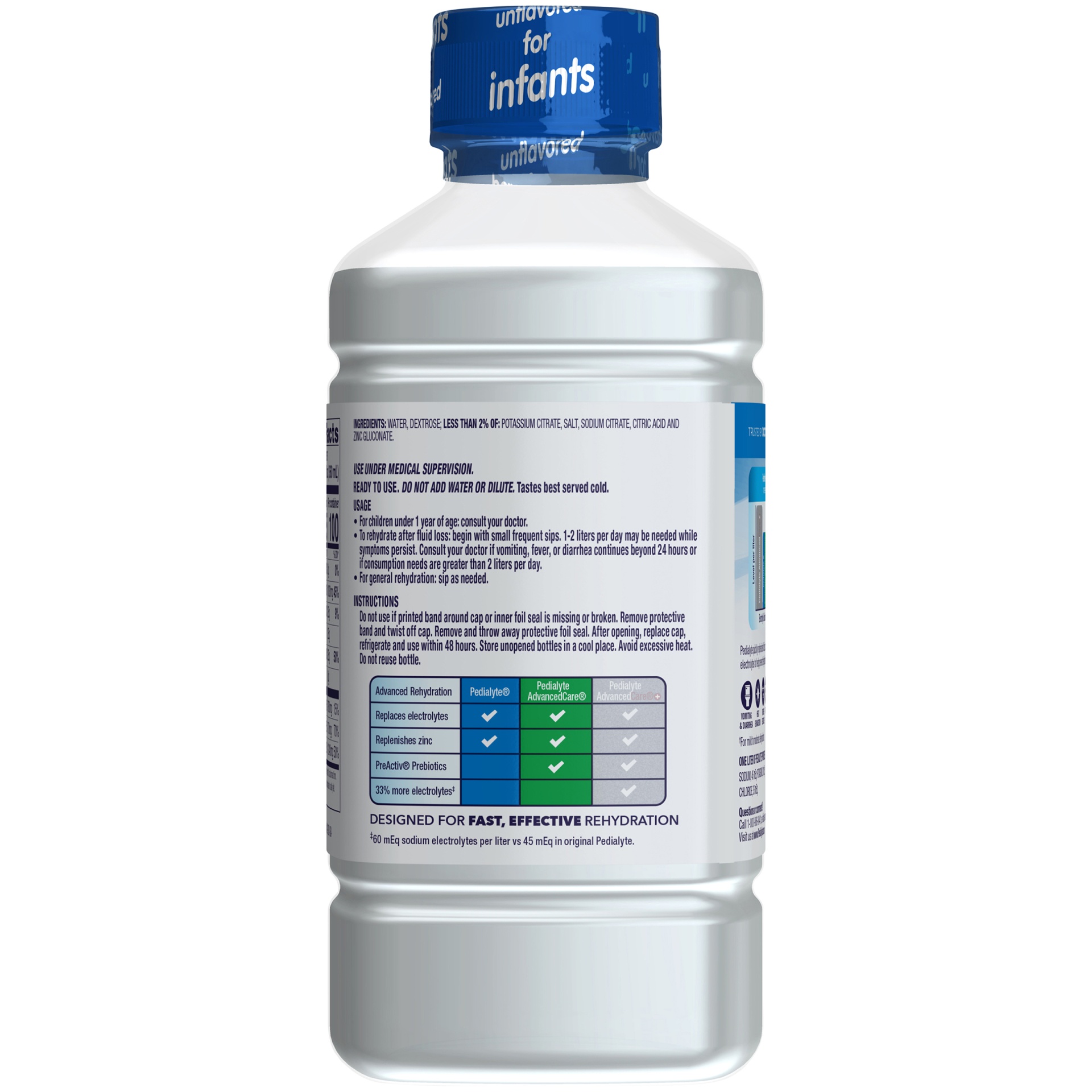 Pedialyte Oral Electrolyte Solution Unflavored 1 liter Shipt