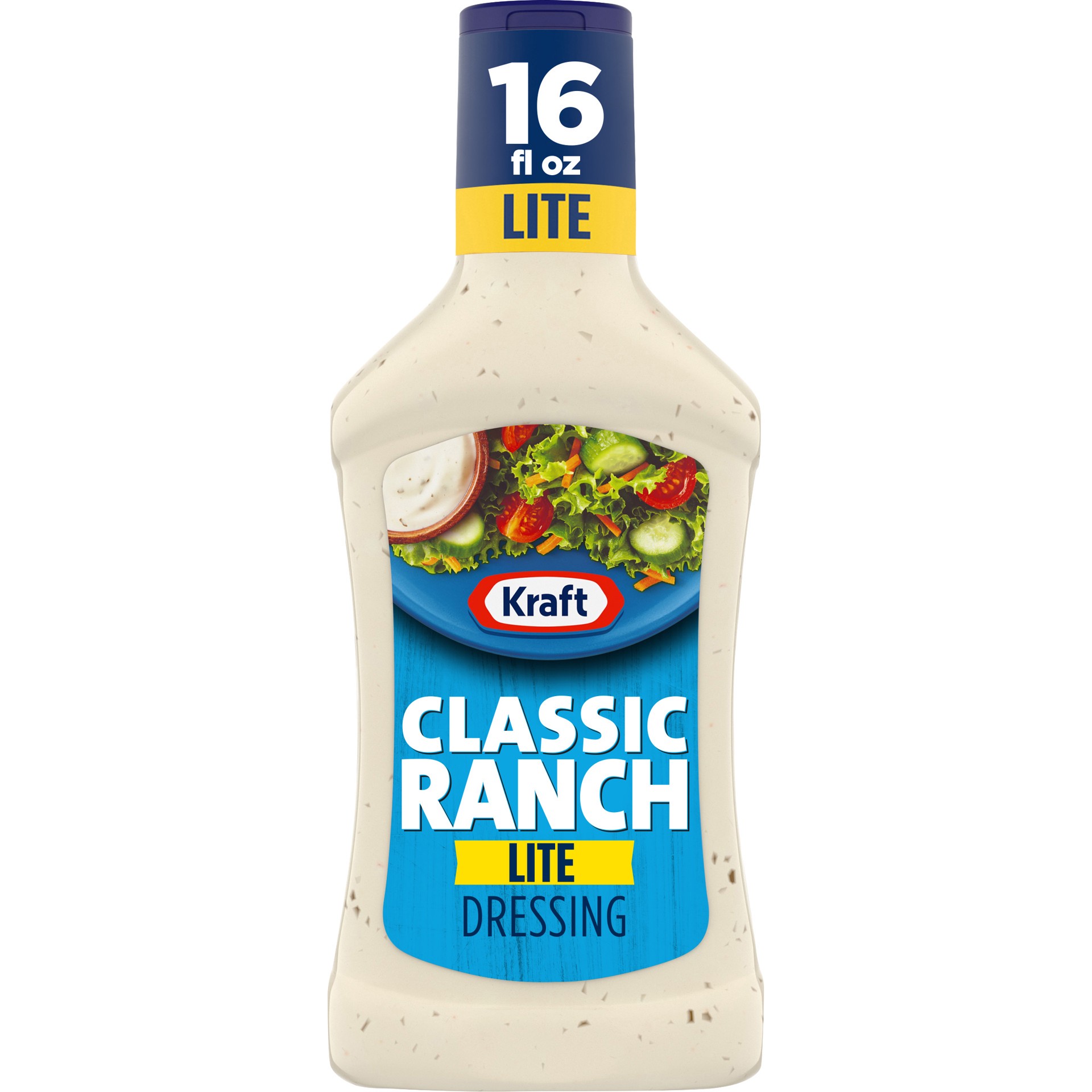 slide 1 of 5, Kraft Classic Ranch Lite Salad Dressing, 16 fl oz Bottle, 16 fl oz