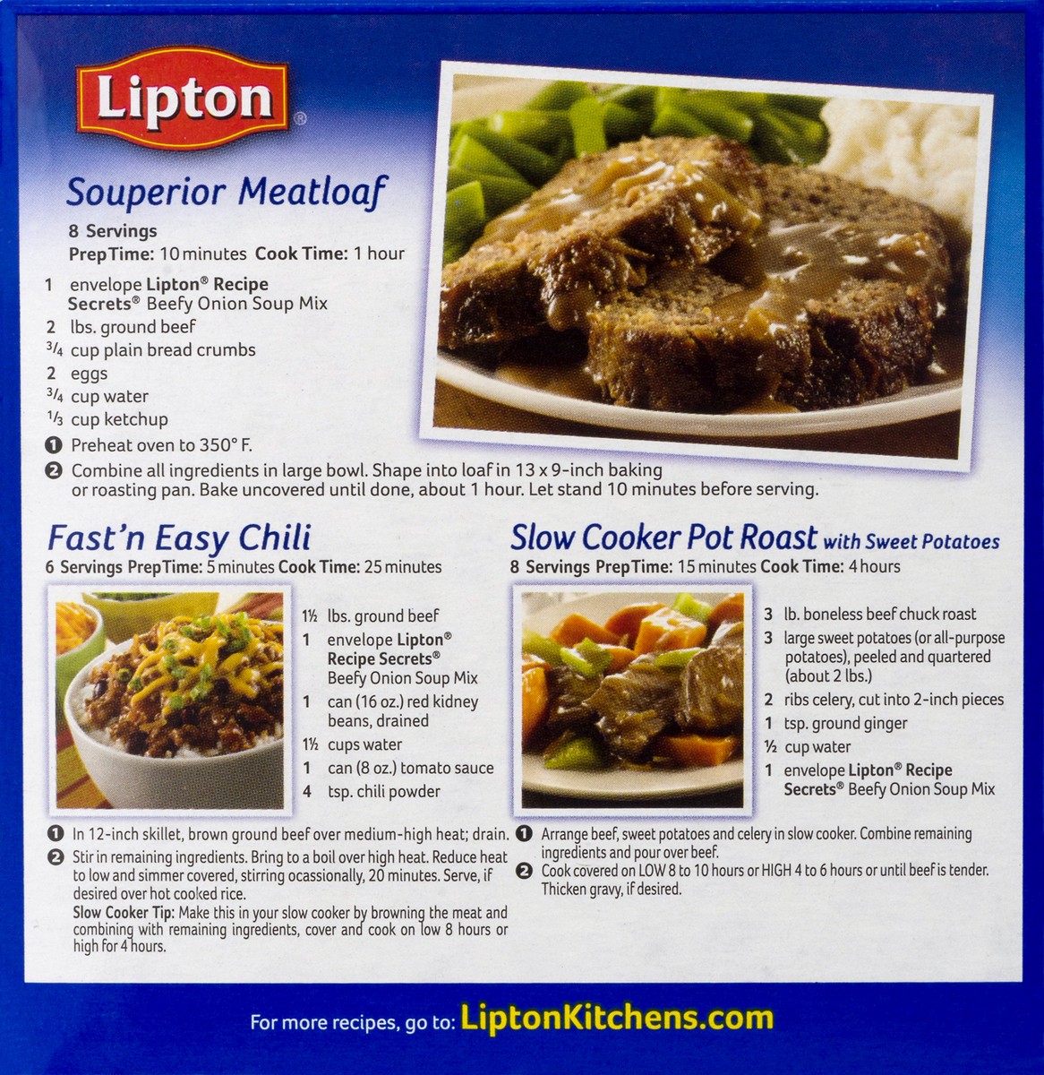 slide 9 of 12, Lipton Beefy Onion Recipe Soup & Dip Mix 2.0 ea, 2 ct