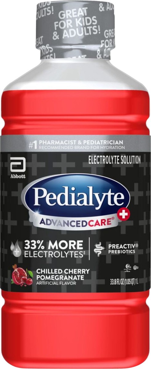 slide 4 of 4, Pedialyte AdvancedCare Plus Electrolyte Solution - Chilled Cherry Pomegranate - 33.8 fl oz, 33.8 fl oz