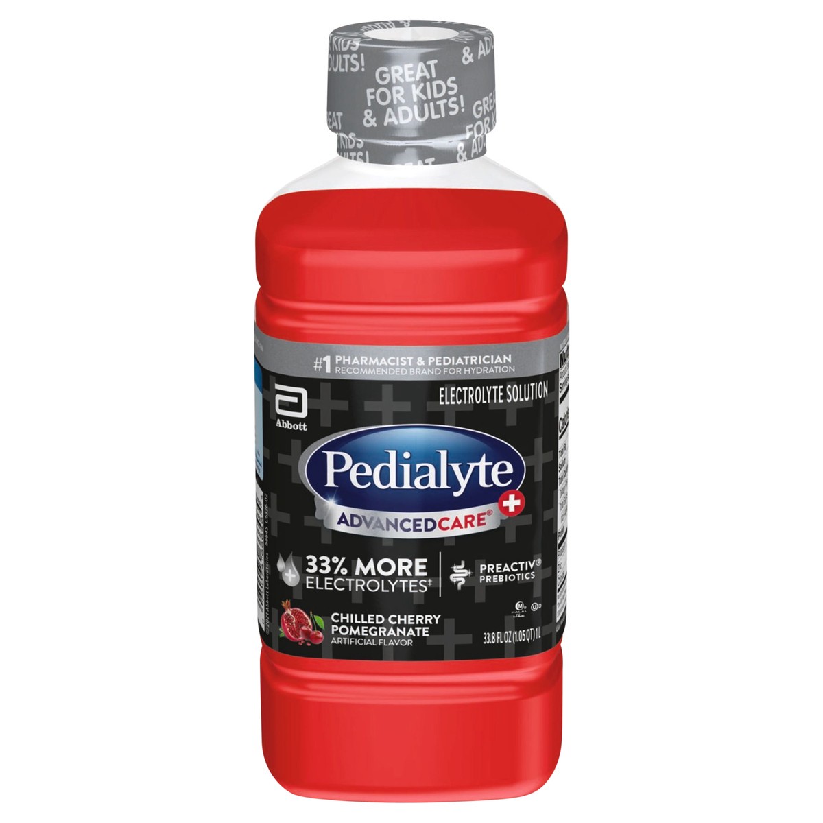 slide 1 of 4, Pedialyte AdvancedCare Plus Electrolyte Solution - Chilled Cherry Pomegranate - 33.8 fl oz, 33.8 fl oz