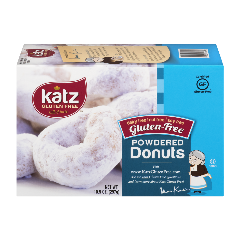 slide 1 of 1, Katz Gluten Free Powdered Donuts, 10.5 oz