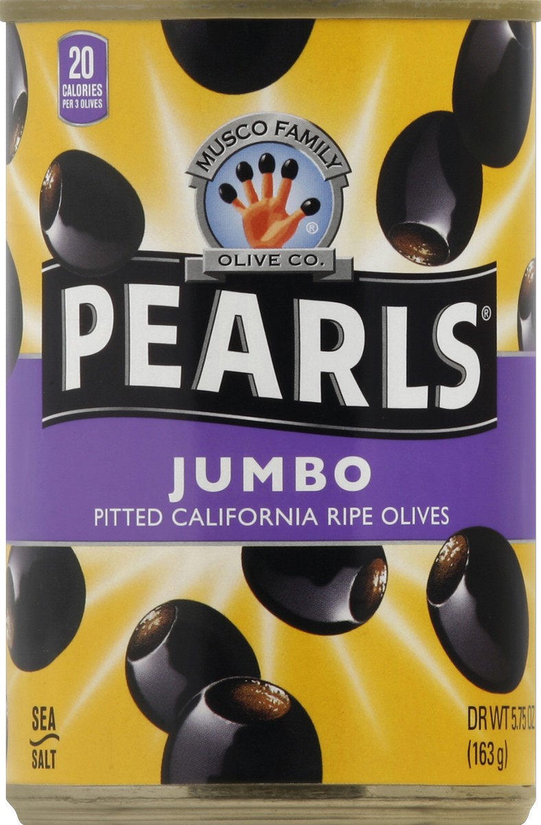 slide 2 of 2, Pearls Pitted Jumbo Ripe Olives, 5.75 oz