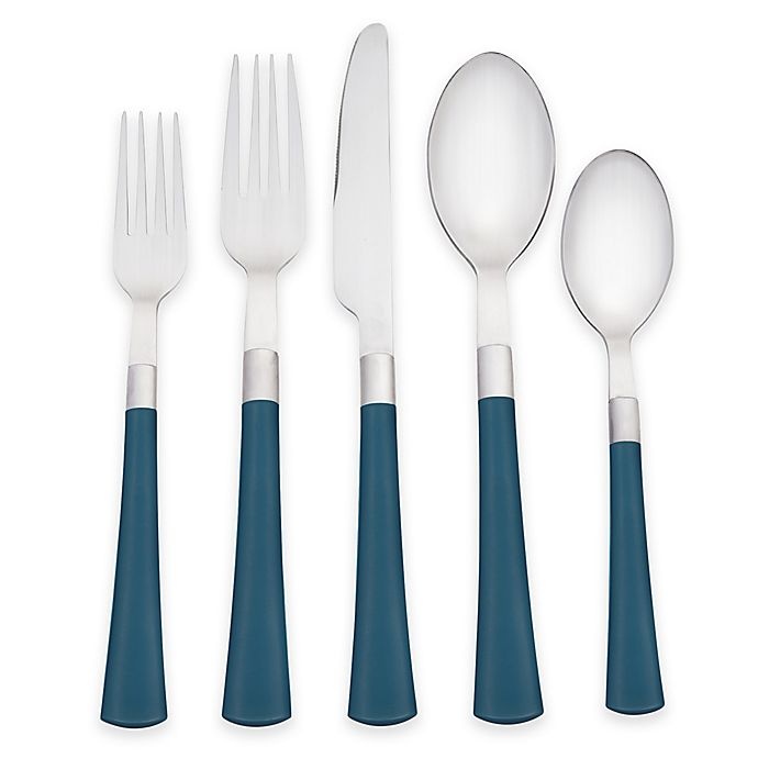 slide 1 of 1, Noritake Colorwave Flatware Set - Blue, 20 ct