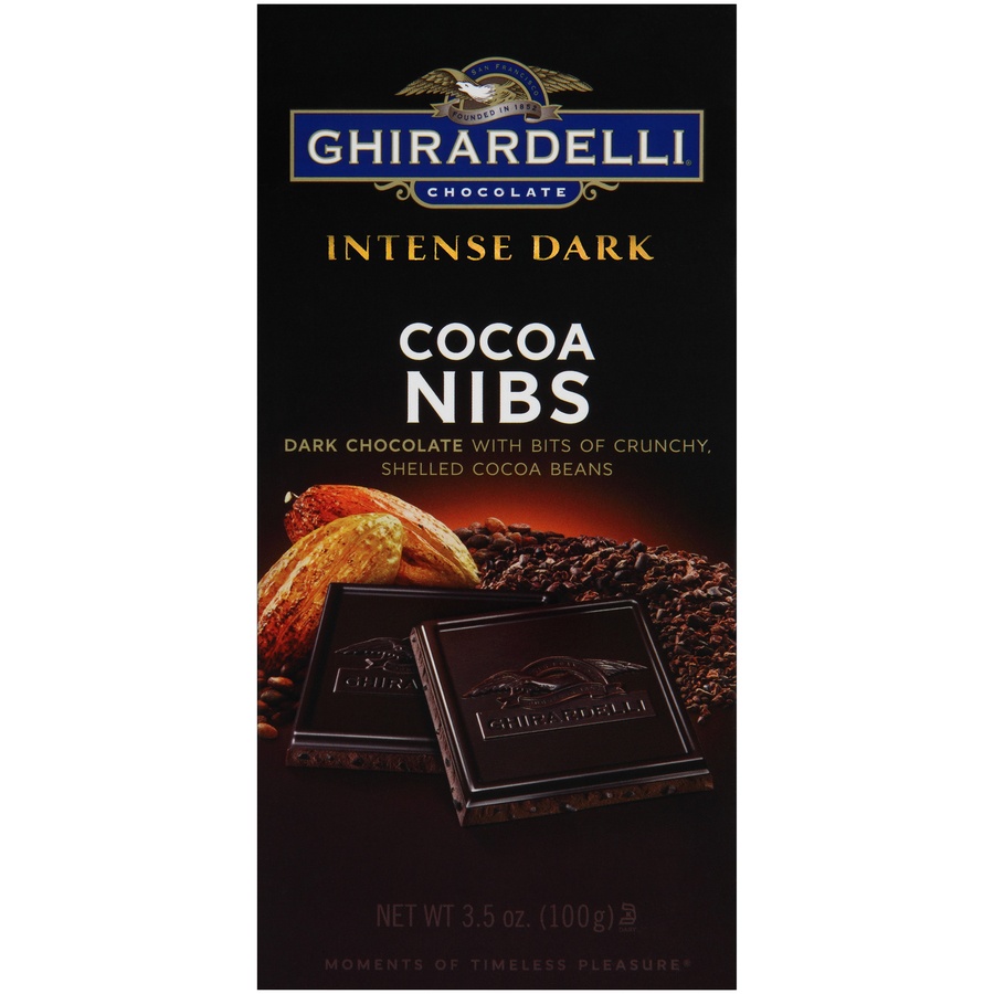 slide 1 of 1, Ghirardelli Cocoa Nibs Intense Dark Bar, 3.5 oz