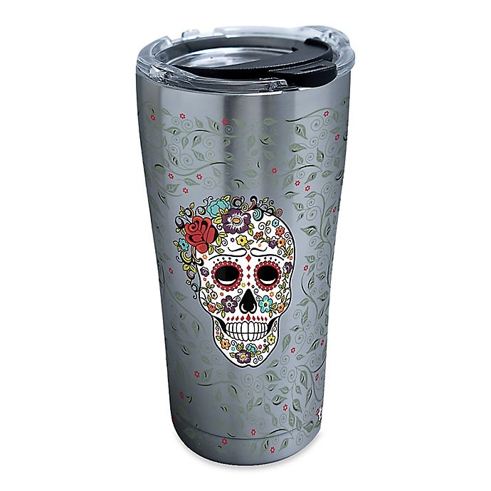 slide 1 of 1, Tervis Fiesta Sugar Skull Stainless Steel Tumbler with Lid, 20 oz