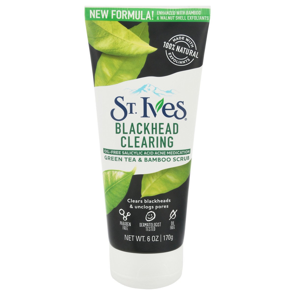 slide 1 of 8, St. Ives Blackhead Clearing Green Tea Face Scrub, 6 oz