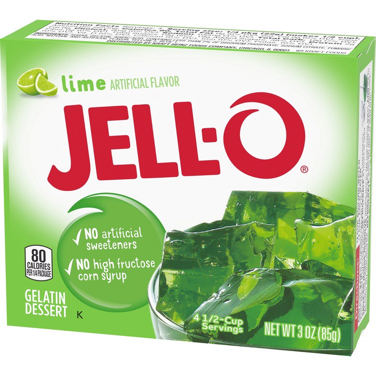 slide 10 of 11, Jell-O Lime Gelatin, 3 oz